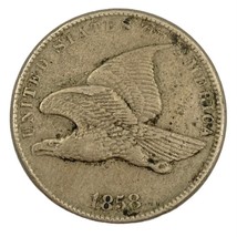 1858 Sl Small Letters Flying Eagle Cent - Nice Details - £106.77 GBP