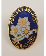 Alaska FORGET ME NOT Flowers Souvenir Travel Tourist Lapel Pin Pinchback - $16.63