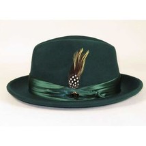 Men Bruno Capelo Hat Australian Wool Crushable Fedora Giovani Un116 Hunter Green image 2