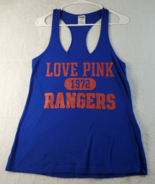 PINK Victoria&#39;s Secret Activewear Tank Top Womens Small Blue Cotton Pink... - $346.89 MXN