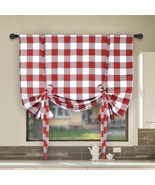 Simple Deluxe Adjustable Tie Up Shade &amp; Curtains for Kitchen Windows, Bu... - $21.71 CAD