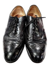 JP Royal Oak BLACK LEATHER Casual Dress Punched Toe Wing Lace Shoe Men 9... - $46.99