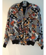 Ladies Jacket Size M Silk Bomber Jacket Baseball Style $150 Value NWOT - £35.91 GBP