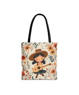Western Girl with Guitar Floral Tote Bag – Custom Printed &amp; Durable - $50.21 CAD+