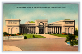Palace of Legion of Honor San Francisco California Entrance Street View Postcard - $4.89