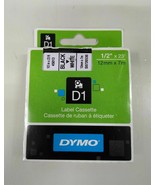DYMO Standard D1 45013 Labeling Tape (Black Print on White Tape, 1/2&#39;&#39; W... - £11.33 GBP