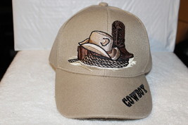 Cowboy Hat Boots Rope Outdoor Baseball Cap ( Beige ) - £9.02 GBP