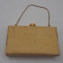 Vintage Donne Borsa Chiusura a Scatto Cambio Portafoglio Giallo Marrone - £32.14 GBP