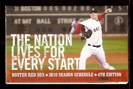 Boston Red Sox 2010 Pocket Schedule Jon Lester The Nation Lives For Every Start - £0.97 GBP