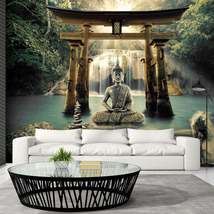 Tiptophomedecor Peel and Stick Zen Wallpaper Wall Mural - Buddha Temple - Remova - £47.18 GBP+