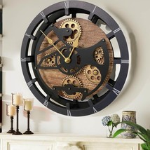 Mantel Clock 17 Inches convertible into Wall Clock Vintage Brown - $169.99