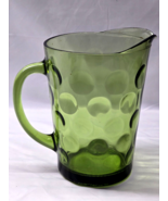 Vintage HAZEL-ATLAS 7.75&quot; Iced Tea Lemonade Pitcher ELDORADO AVOCADO - 5... - £19.41 GBP