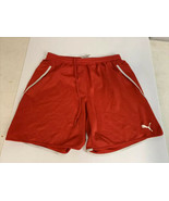 Puma Red Running Shorts Woman Size M Track Kg Walking Athletic - $13.69 CAD