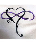 Infinity Heart - Metal Wall Art - Purple &amp; Black 10 3/4&quot; x 12 1/4&quot; - $30.38