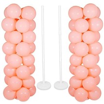 2 Sets Thicken Adjustable Balloon Column Stand Kit Base And Pole Balloon Tower D - £25.63 GBP