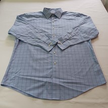 Men’s Brooks Brothers Regent Blue Check Button Up Shirt Long Sleeve Size... - $17.32