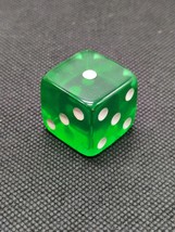 Vintage 25MM Translucent Apple Green D6 Dice - $19.79