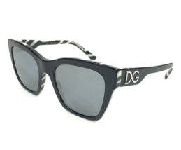 Dolce &amp; Gabbana Sunglasses DG4384 3372/6G Black on Zebra with Grey Mirror Lenses - $128.69