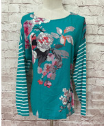 Joules Womens BEE Top Floral Boatneck Long Sleeve Tee Viscose/ Cotton US... - $32.00