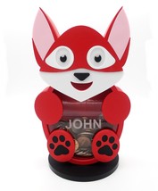 Personalized Fox piggy bank! Coin bank. Custom gift for boy or girl. - $27.89