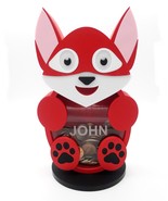 Personalized Fox piggy bank! Coin bank. Custom gift for boy or girl. - $38.45 CAD