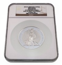 2014 Great Britain S10PND Britannia High Relief NGC PF70 Ultra Cameo First 750 - £1,055.94 GBP