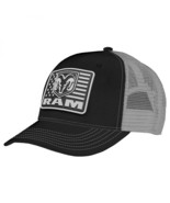 Dodge Ram Patriotic Logo Patch Adjustable Trucker Hat Black - £25.00 GBP