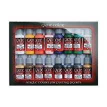 Vallejo Game Color Introduction Acrylic Paint Set - Assorted Colours (Pack of 16 - £84.87 GBP