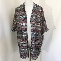 Torrid Lightweight Geometric Print Open Front Kimono Cardigan Sz 1X - $18.81