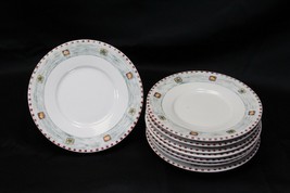 Gibson Snowman Christmas Saucer Plates 6-1/2&quot; Lot of 8 Xmas - $11.75