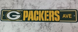 Green Bay Packers Street Sign 4x24&quot; Packers Ave Man Cave NFL Football Go... - £11.19 GBP