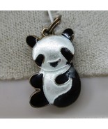 Vintage 3D Puffy Black and White Panda Bear Sterling Silver Charm for Br... - $36.53 CAD