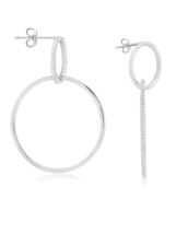 Authentic Crislu Intertwined Double Hoop Earrings in Platinum - $243.11 CAD