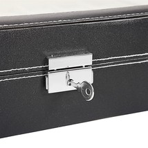 24 Compartments Top-level Opening Style Leather Watch Collection Box Black - $87.83