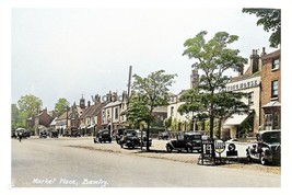 ptc4149 - Yorks - Market Place &amp; Posting Office in Bawtry c1930s - print... - £2.20 GBP