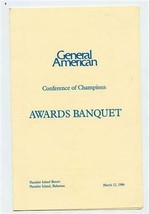 Paradise Islands Resort Awards Banquet Menu 1986 Bahamas General American  - £14.36 GBP