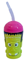 Plastic Halloween Frankenstein Cup with Flexible Straws 16 oz - $11.75