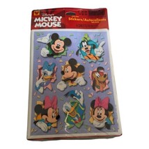 Vintage Hallmark Heartline Disney Mickey Minnie Mouse Friends Stickers 4 Sheets - £9.59 GBP