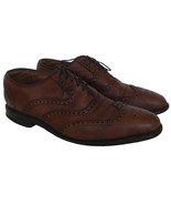 Allen Edmonds Shoes Mens 8.5 Leather McClain Oxford Wing Top Dress Brown - $108.30 CAD