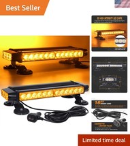Magnetic Amber LED Flasher - 30 LED Strobe Light Bar for Trucks &amp; Emerge... - $70.49