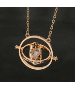 Time Turner Spin Necklace Replica, HP Magic Travel Hourglass Rotating Pe... - $17.31