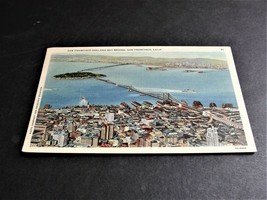 San Francisko- Oakland Bay Bridge, San Francisco, CA. -1930s Unposted Postcard. - £6.53 GBP