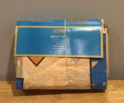 Manhattan Collection 80s 90s Full Sheet Set Geometric Bright Colors - $34.64