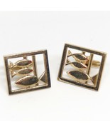 Vintage Mens Swank Fish Gold Tone Design Mid Century Cufflink Set - £20.33 GBP