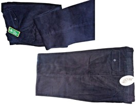 Men&#39;s Trousers Velvet Fashion Size 48 50 Blue Black Model Exclusive Hot - £43.03 GBP+