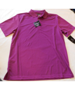 PGA Tour Air Flux Size L large Short Sleeve Golf Polo Shirt Grape Juice NWT - £42.52 GBP