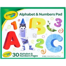 Crayola Alphabet &amp; Numbers Pad 10&quot;X8&quot;-30 Sheets - £16.19 GBP
