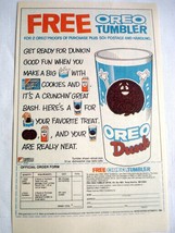 1985 Color Ad Nabisco Brands Oreo Tumbler - £6.29 GBP