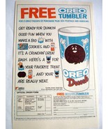 1985 Color Ad Nabisco Brands Oreo Tumbler - £6.33 GBP