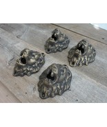 4 CAST IRON LION HEAD DECOR PIECE ORNAMENT DOOR ENTRY WAY GOOD LUCK BLAC... - $30.86 CAD